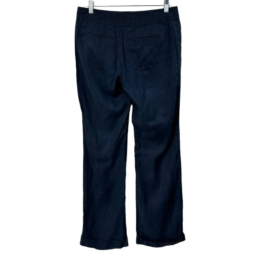 Banana Republic Martin Fit Navy Linen Pants, size 6